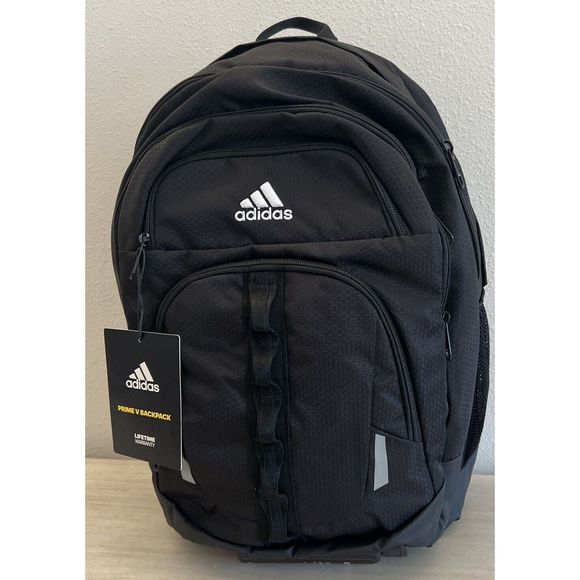 Adidas Prime V Unisex Backpack Black & White 145288C - Picture 13 of 16
